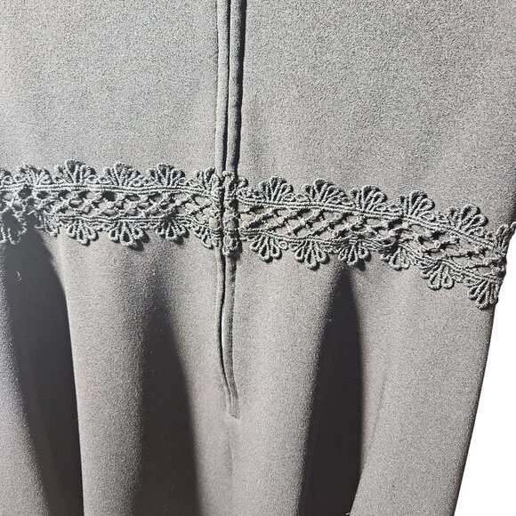 B. Darlin Black Sleeveless Dress With Lace Trim & Embroidered Hem Size 11/12 - Picture 8 of 8